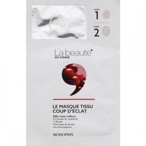 Shining facial fiber mask with vitamin C serum